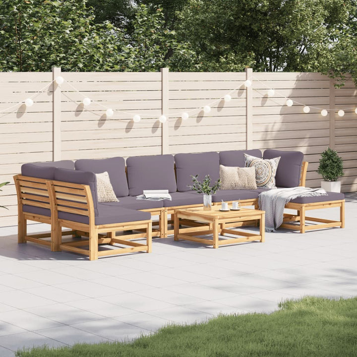 Set Mobilier De Grădină Cu Perne, 5 Buc., Lemn Masiv Acacia
