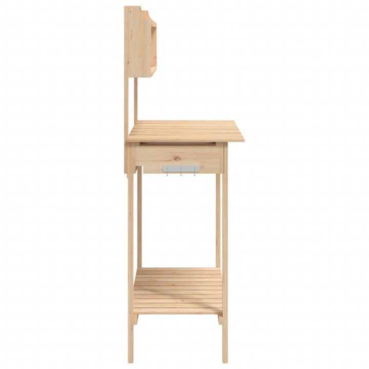 Masă Plantare Cu Chiuvetă, 147,5X44X139,5 Cm, Lemn Masiv Brad