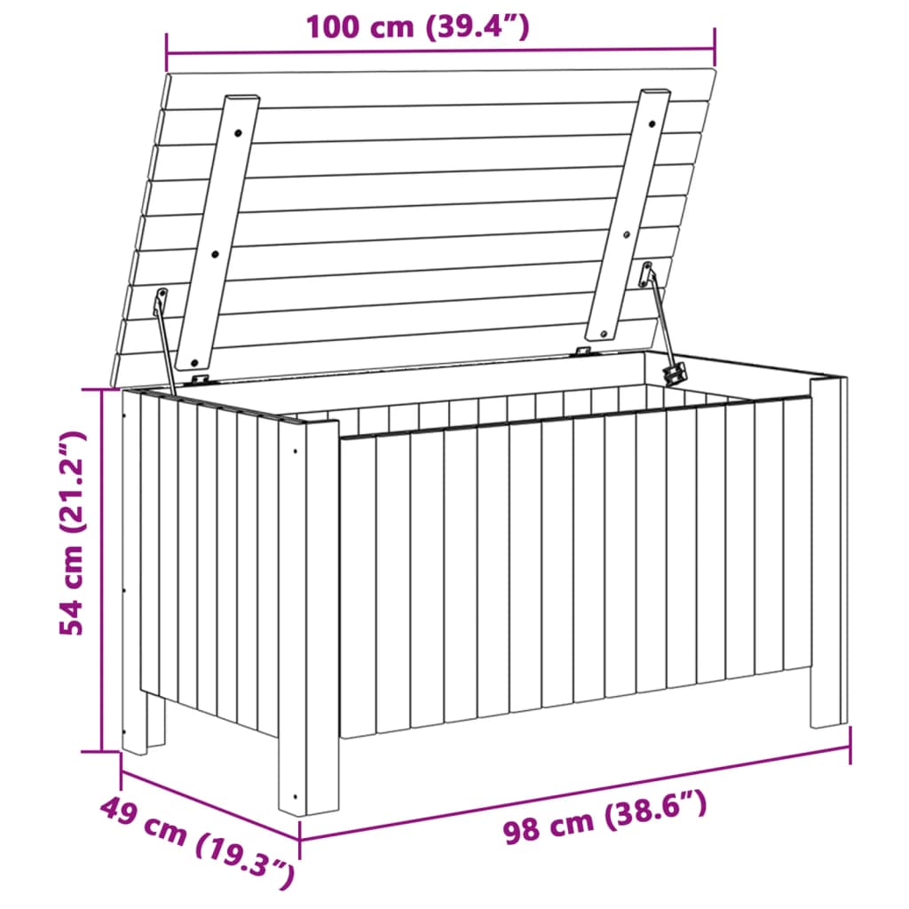 Cutie De Depozitare Cu Capac &quot;Rana&quot; 100X49X54Cm, Lemn Masiv Pin