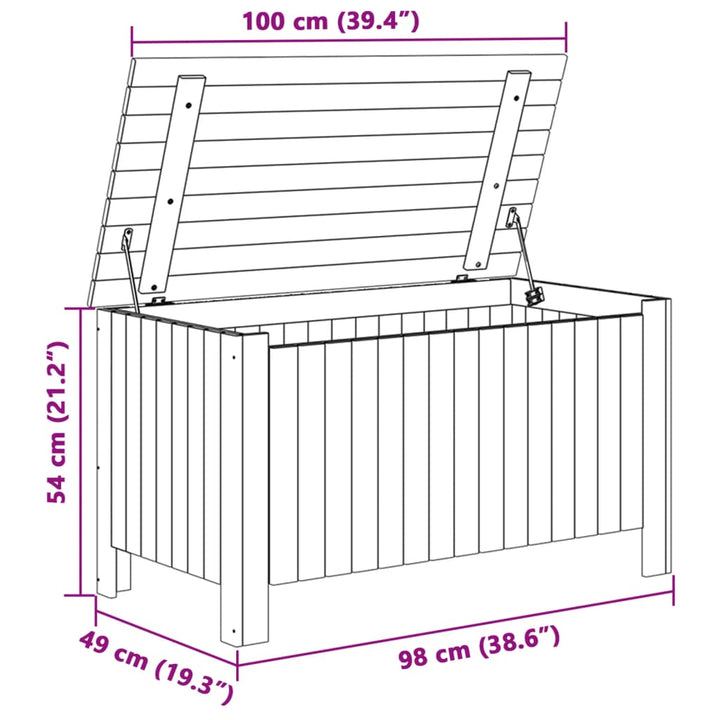 Cutie De Depozitare Cu Capac &quot;Rana&quot; 100X49X54Cm, Lemn Masiv Pin
