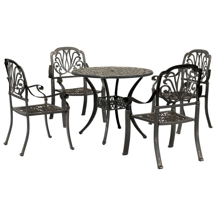 Set Mobilier De Grădină, 5 Piese, , Aluminiu Turnat