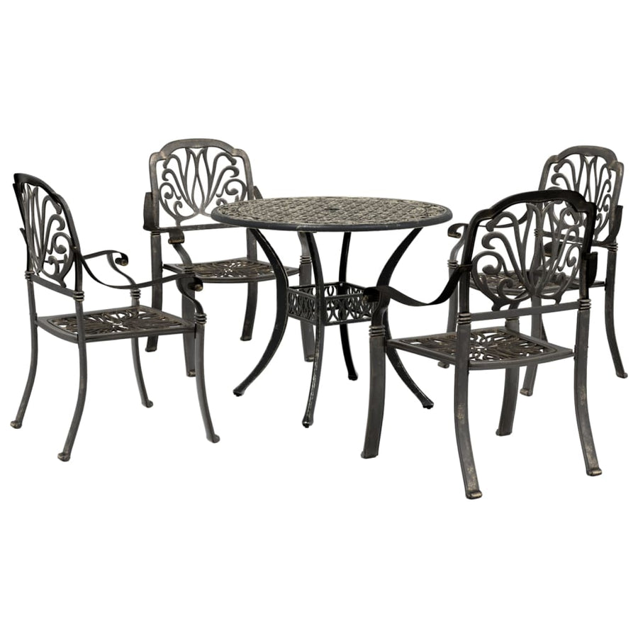 Set Mobilier De Grădină, 5 Piese, , Aluminiu Turnat
