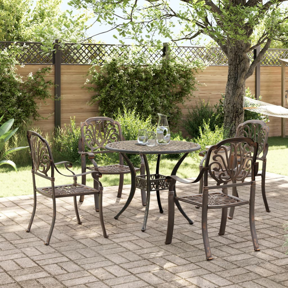 Set Mobilier De Grădină, 5 Piese, , Aluminiu Turnat