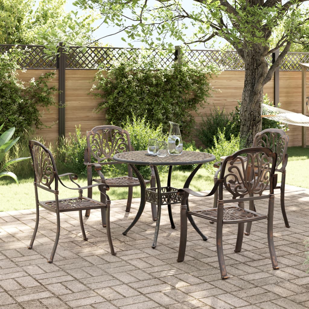 Set Mobilier De Grădină, 5 Piese, , Aluminiu Turnat