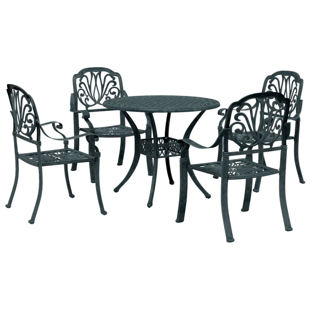 Set Mobilier De Grădină, 5 Piese, , Aluminiu Turnat