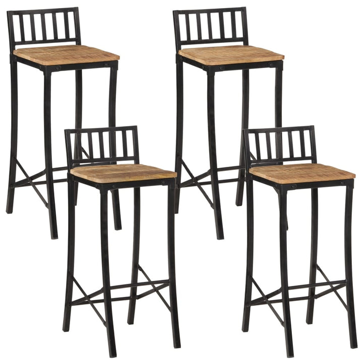 Set De Bar, 5 Piese, Lemn Masiv De Mango Si Metal