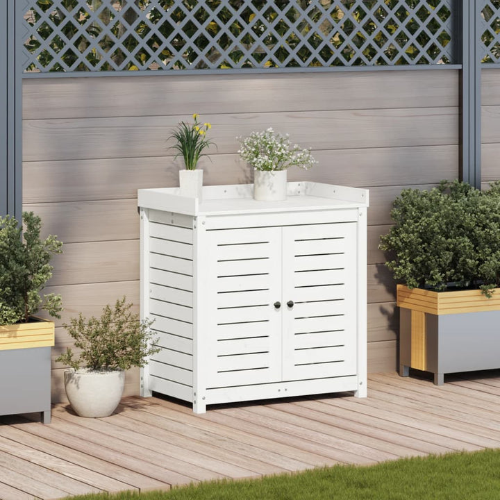 Masă De Plantare Cu Rafturi 82,5X50X86,5 Cm Lemn Masiv Pin