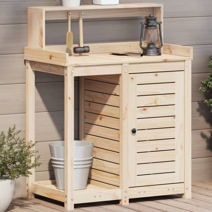 Masă De Plantare Cu Rafturi 82,5X50X109,5 Cm Lemn Masiv Douglas