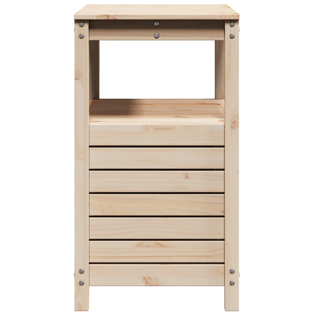 Masă De Plantare Cu Rafturi, 82,5X45X81 Cm, Lemn Masiv Pin