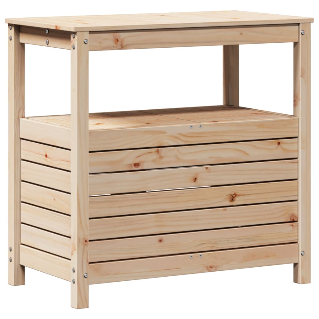 Masă De Plantare Cu Rafturi, 82,5X45X81 Cm, Lemn Masiv Pin