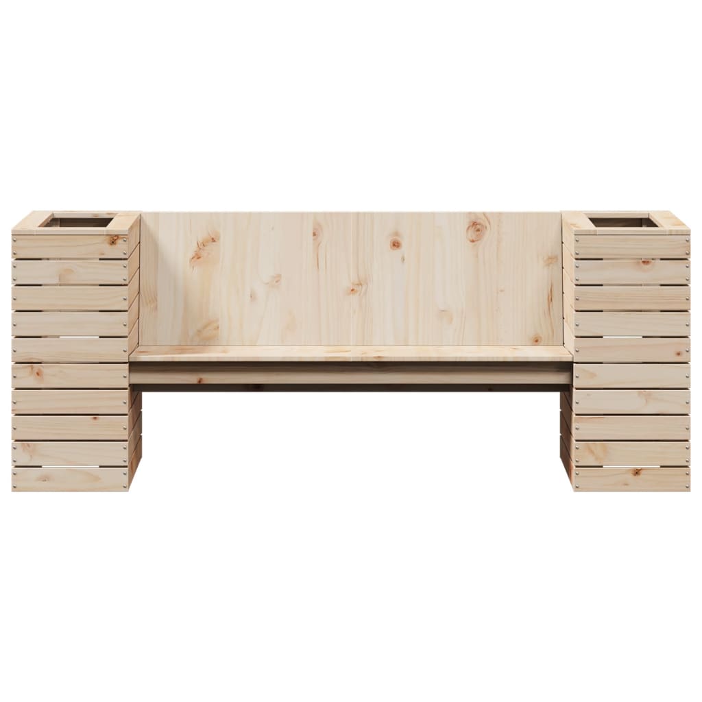 Banchetă Cu Jardiniere, 167,5X60X65 Cm, Lemn Masiv De Pin