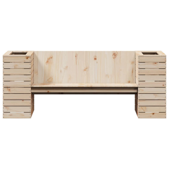 Banchetă Cu Jardiniere, 167,5X60X65 Cm, Lemn Masiv De Pin