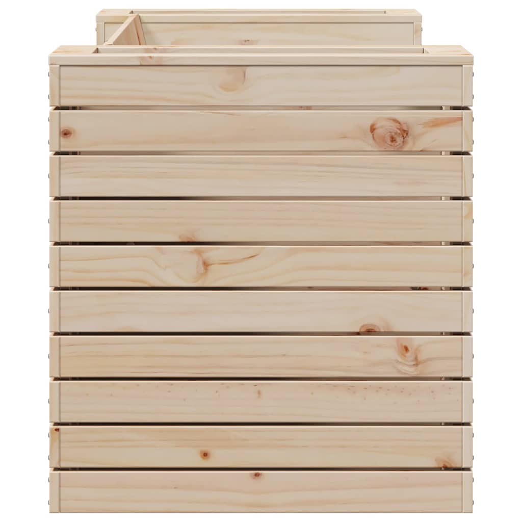 Banchetă Cu Jardiniere, 167,5X60X65 Cm, Lemn Masiv De Pin