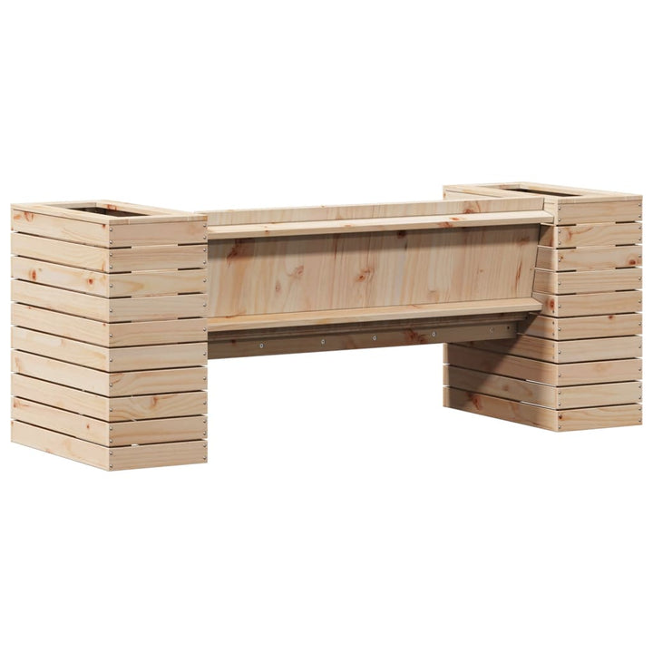 Banchetă Cu Jardiniere, 167,5X60X65 Cm, Lemn Masiv De Pin