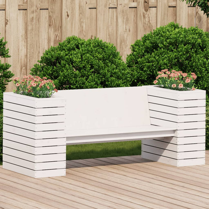 Banchetă Cu Jardiniere, 167,5X60X65 Cm, Lemn Masiv De Pin