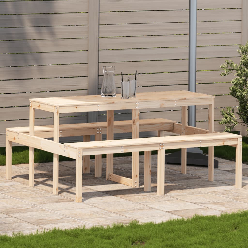 Masă De Picnic, , , Lemn Masiv De Pin
