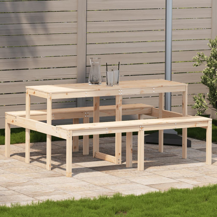 Masă De Picnic, , , Lemn Masiv De Pin