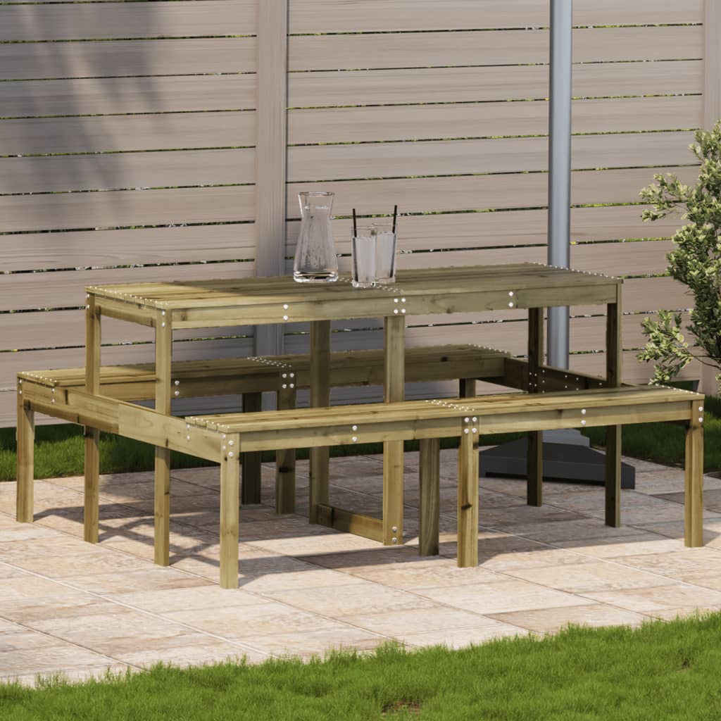 Masă De Picnic, , , Lemn Masiv De Pin