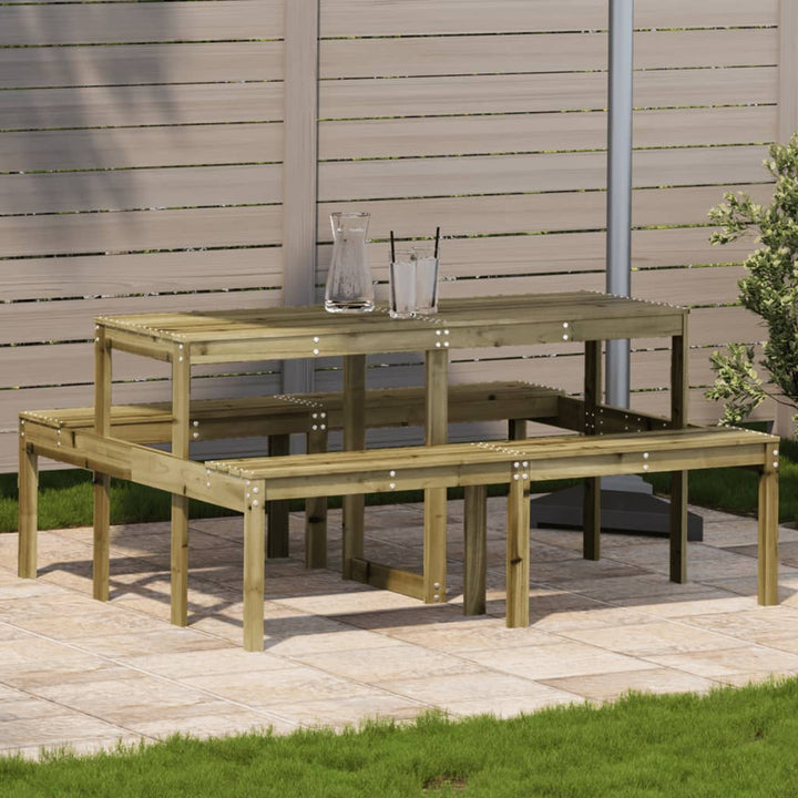 Masă De Picnic, , , Lemn Masiv De Pin