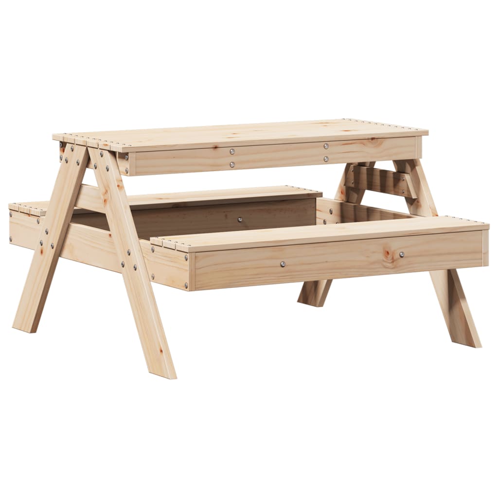 Masă De Picnic Pentru Copii, 88X97X52 Cm, Lemn Masiv De Pin