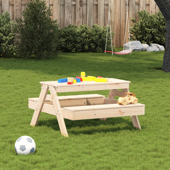 Masă De Picnic Pentru Copii, 88X97X52 Cm, Lemn Masiv De Pin