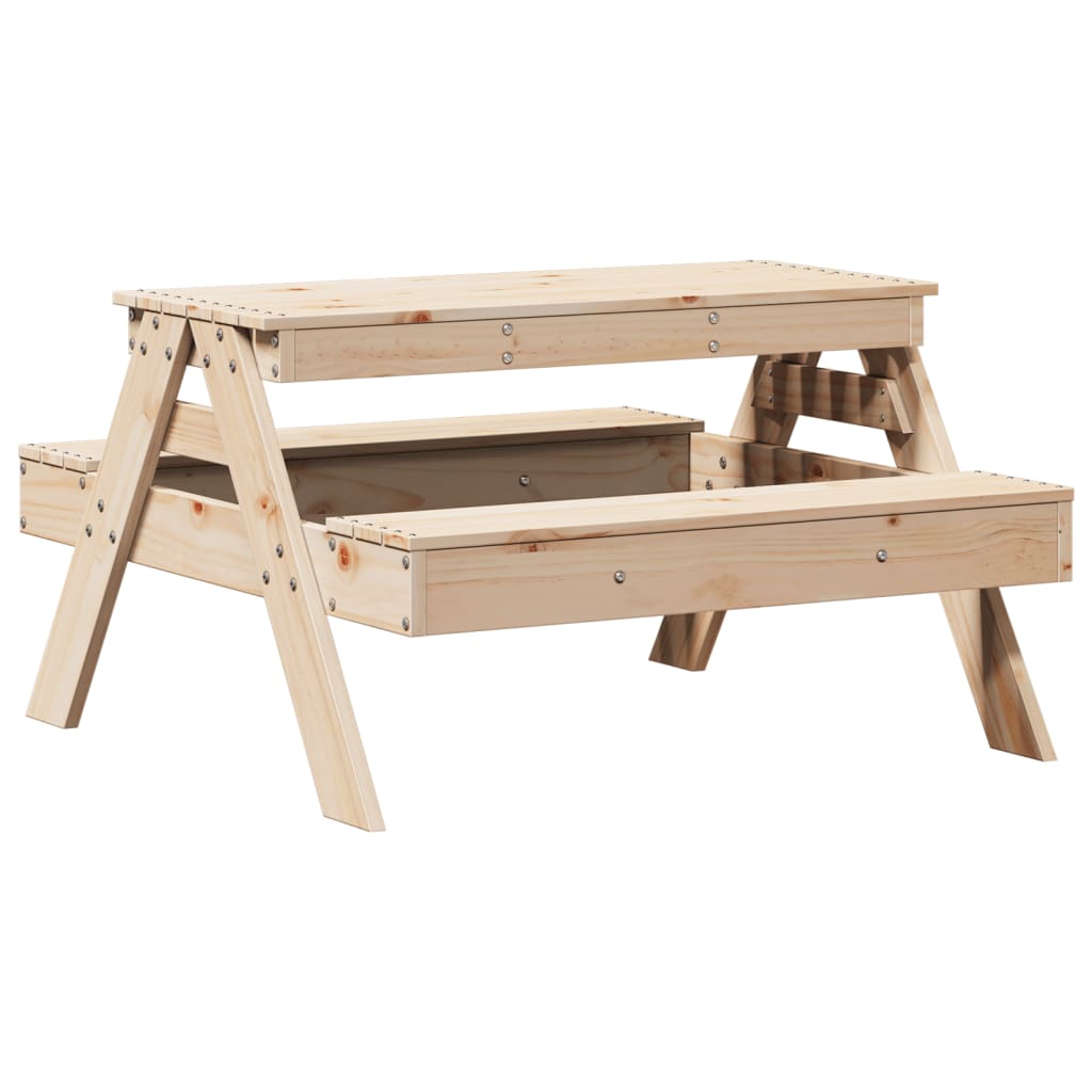 Masă De Picnic Pentru Copii, 88X97X52 Cm, Lemn Masiv De Pin