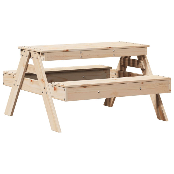 Masă De Picnic Pentru Copii, 88X97X52 Cm, Lemn Masiv De Pin