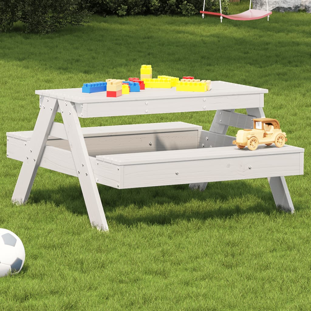 Masă De Picnic Pentru Copii, 88X97X52 Cm, Lemn Masiv De Pin