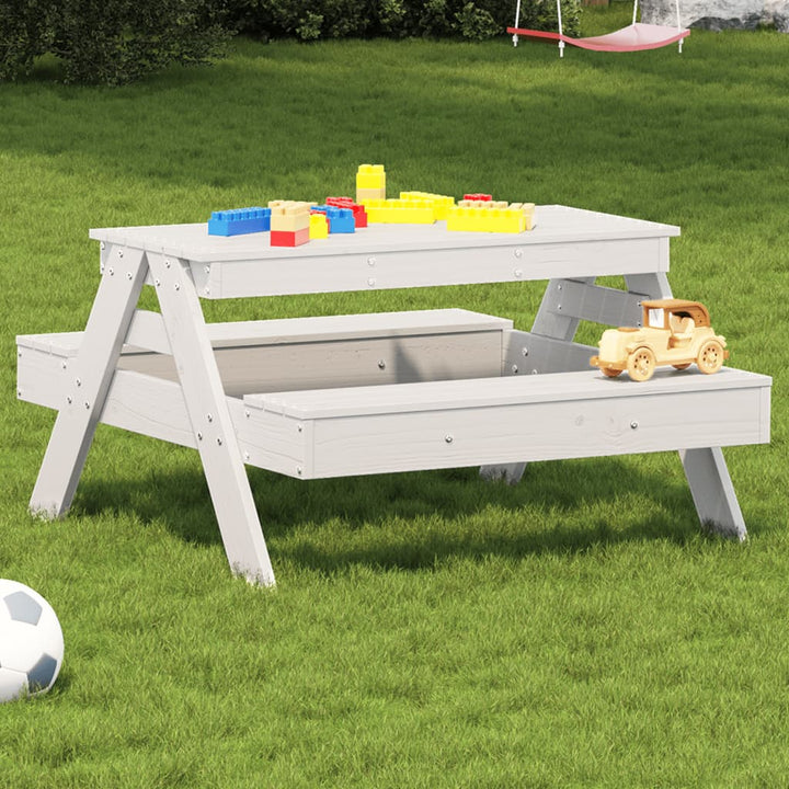 Masă De Picnic Pentru Copii, 88X97X52 Cm, Lemn Masiv De Pin