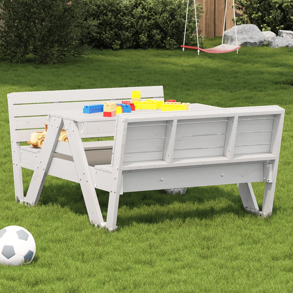 Masă De Picnic Pentru Copii, 88X122X58 Cm, Lemn Masiv Douglas