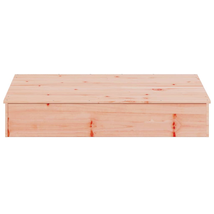 Groapă De Nisip Cu Capac, 111X111X19,5 Cm, Lemn Masiv Douglas