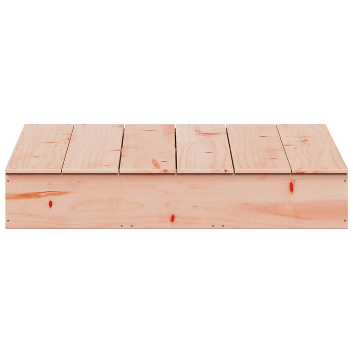 Groapă De Nisip Cu Capac, 111X111X19,5 Cm, Lemn Masiv Douglas