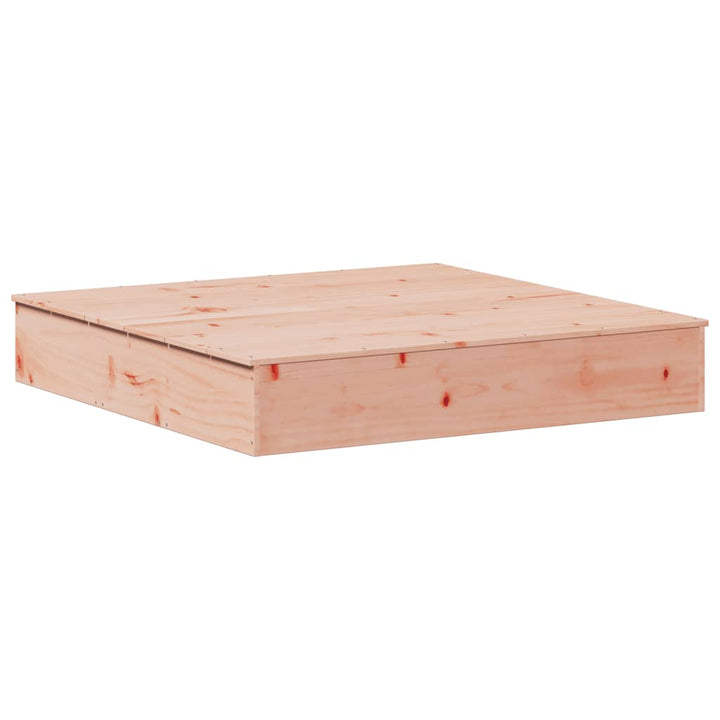 Groapă De Nisip Cu Capac, 111X111X19,5 Cm, Lemn Masiv Douglas