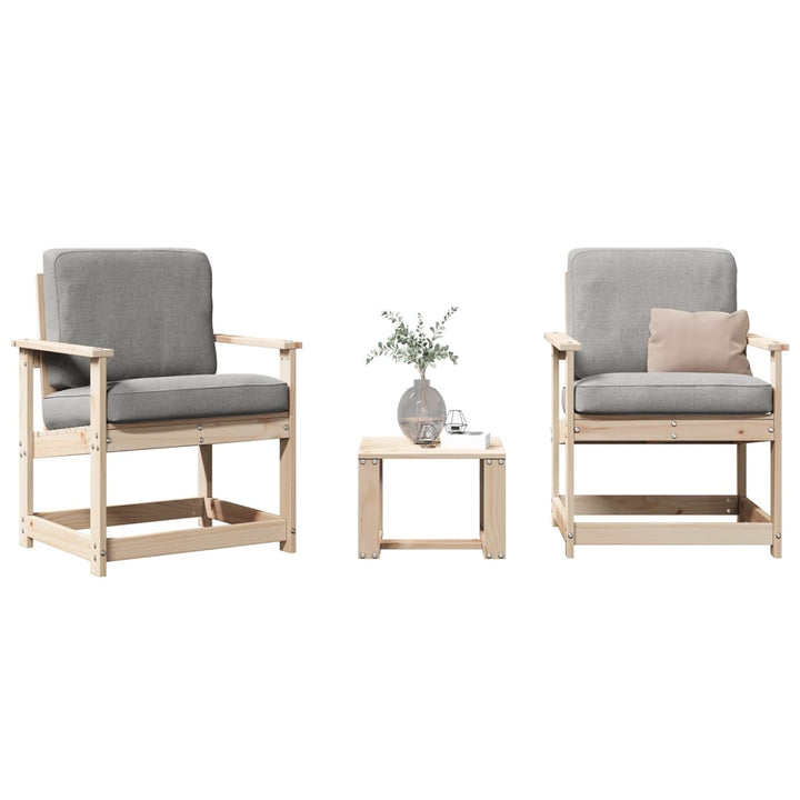 Set Mobilier De Grădină, 3 Piese, , Lemn Masiv De Pin