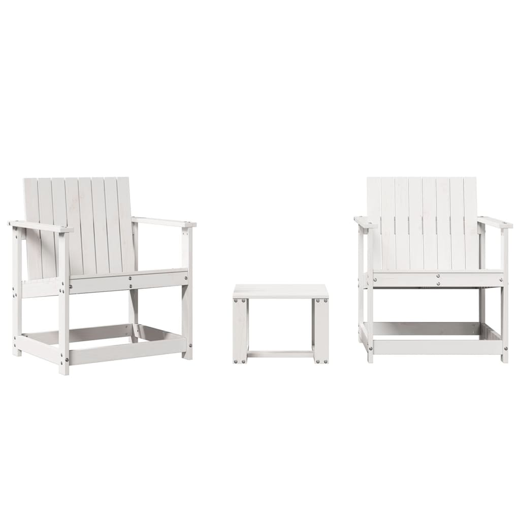 Set Mobilier De Grădină, 3 Piese, , Lemn Masiv De Pin