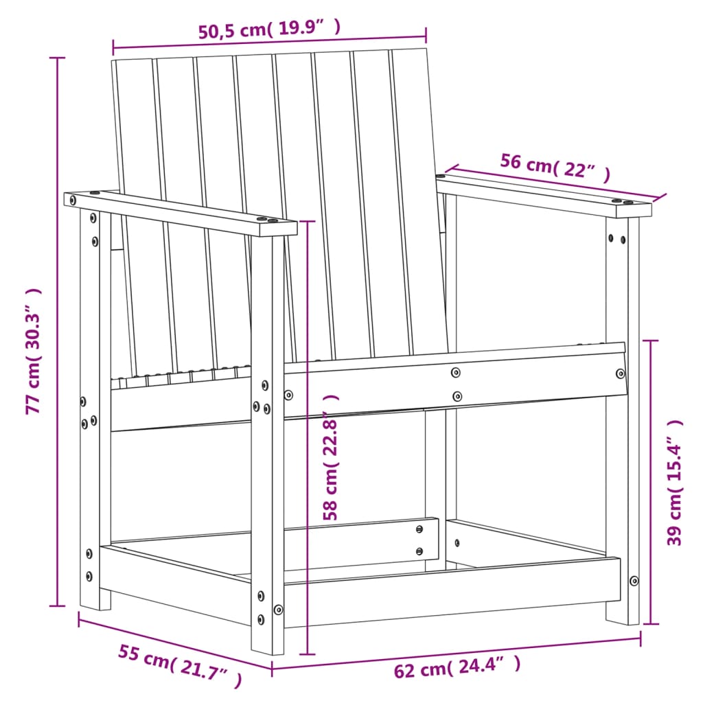 Set Mobilier De Grădină, 3 Piese, , Lemn Masiv De Pin