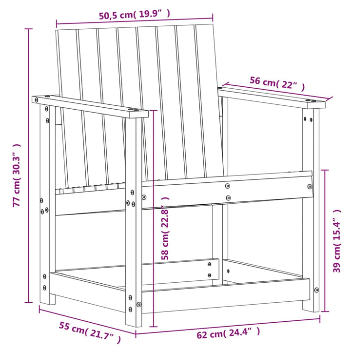 Set Mobilier De Grădină, 3 Piese, , Lemn Masiv De Pin