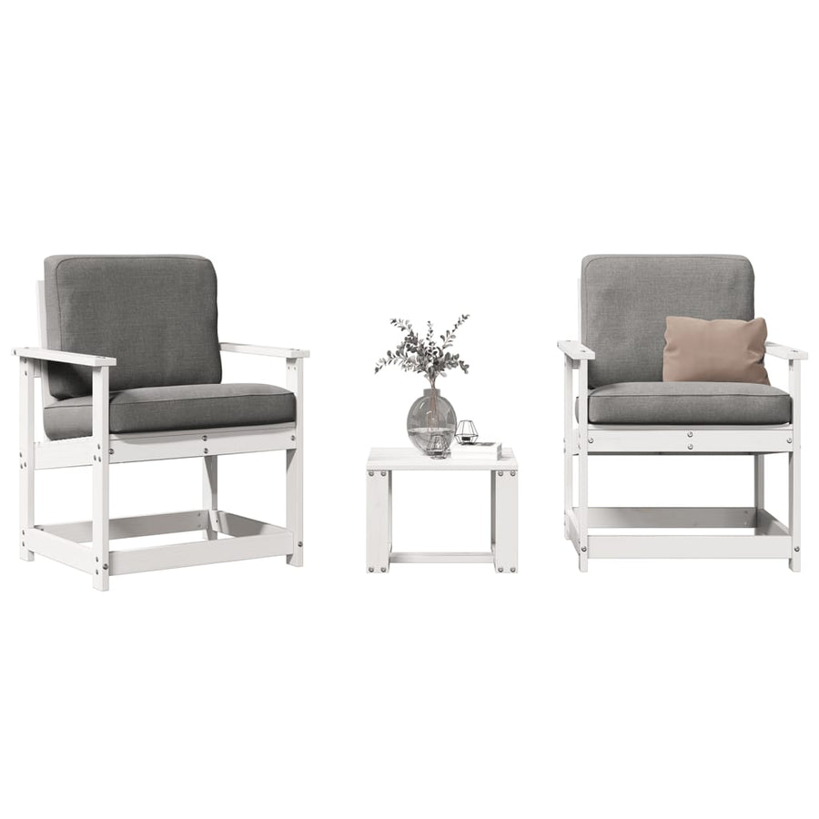 Set Mobilier De Grădină, 3 Piese, , Lemn Masiv De Pin