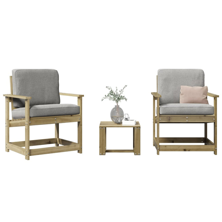 Set Mobilier De Grădină, 3 Piese, , Lemn Masiv De Pin