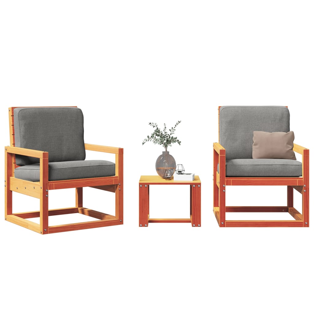 Set Mobilier De Grădină, 3 Piese, Lemn Masiv De Pin