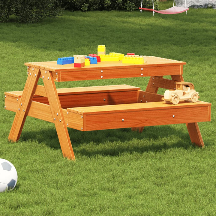 Masă De Picnic Pentru Copii, 88X97X52 Cm, Lemn Masiv De Pin