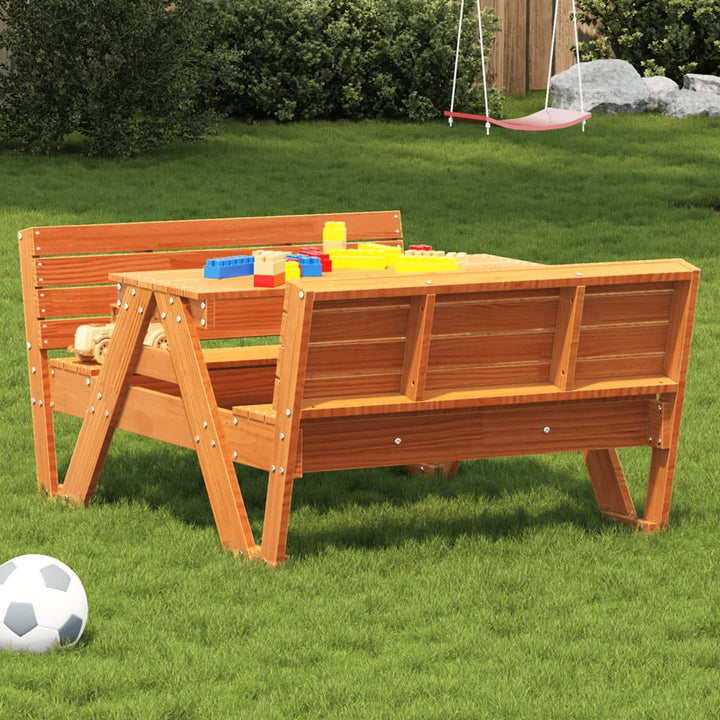 Masă De Picnic Pentru Copii, 88X122X58 Cm, Lemn Masiv Douglas