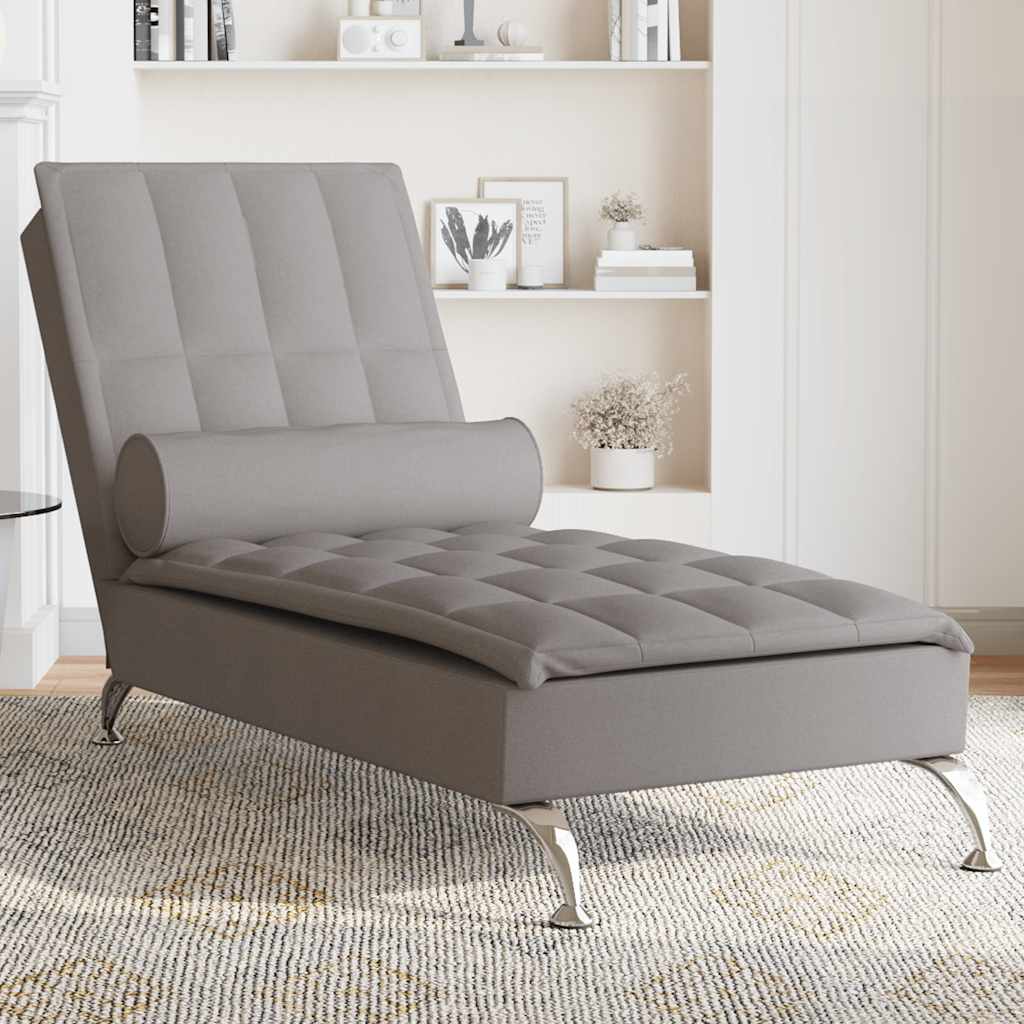 Șezlong De Masaj Cu Sprijin, , Material Textil