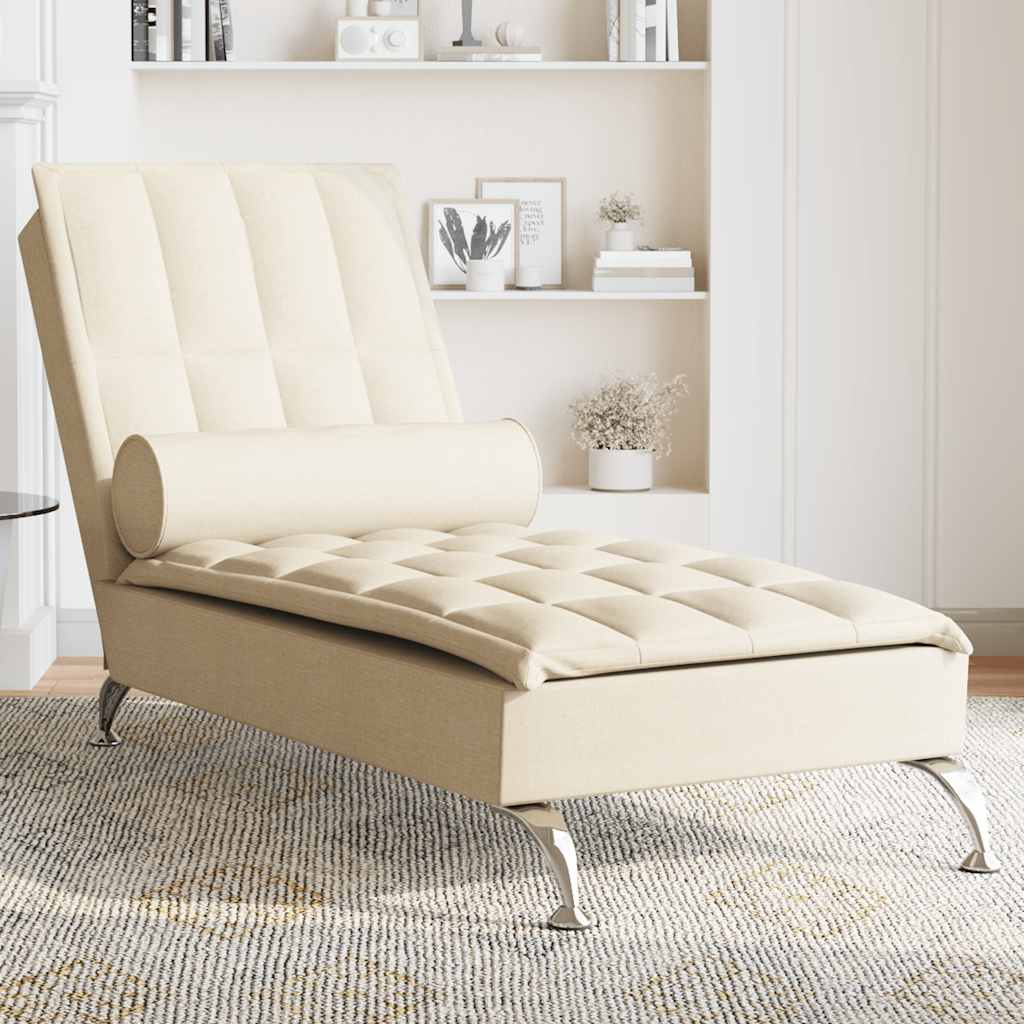 Șezlong De Masaj Cu Sprijin, , Material Textil