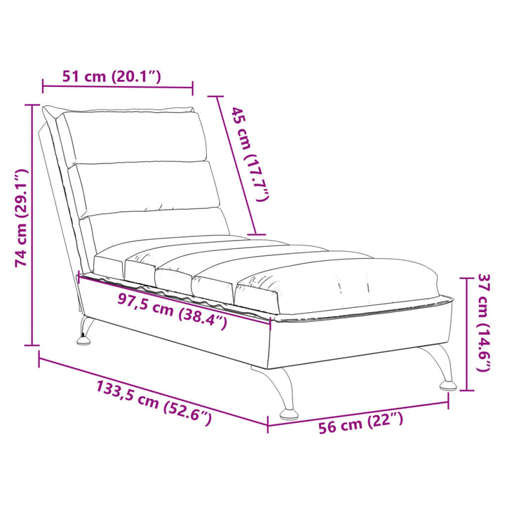 Șezlong Cu Perne, , Material Textil