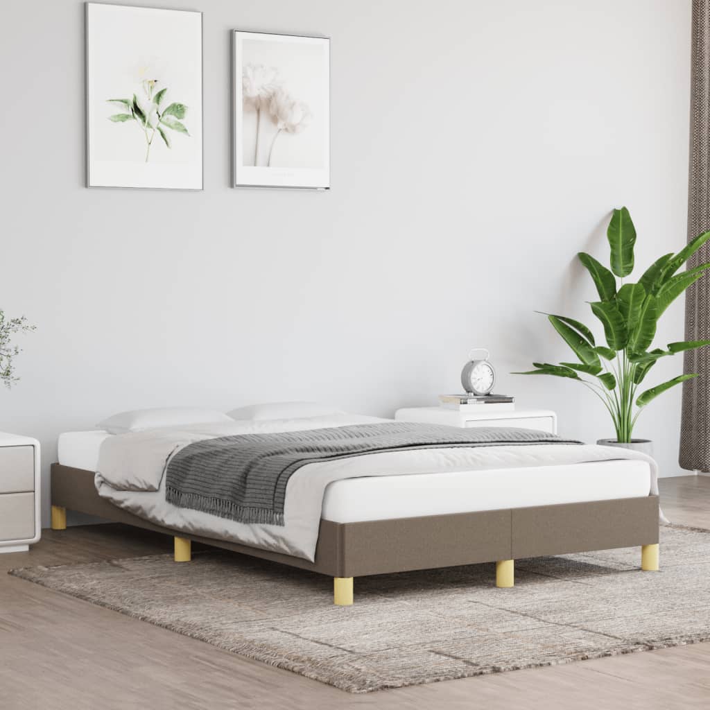 Cadru De Pat Fără Saltea Taupe 120X190 Cm Țesătură