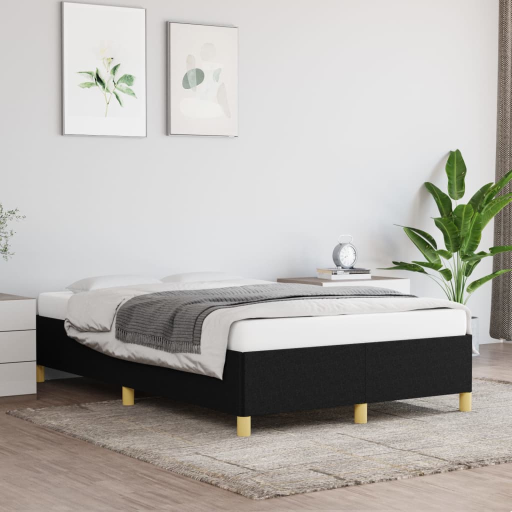 Cadru De Pat Fără Saltea Negru 120X190 Cm Țesătură