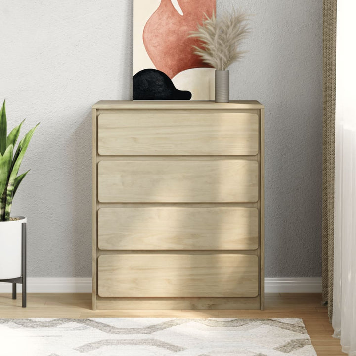 Dulap Cu Sertar Sauda Stejar, 76,5X39X91 Cm, Lemn Masiv De Pin