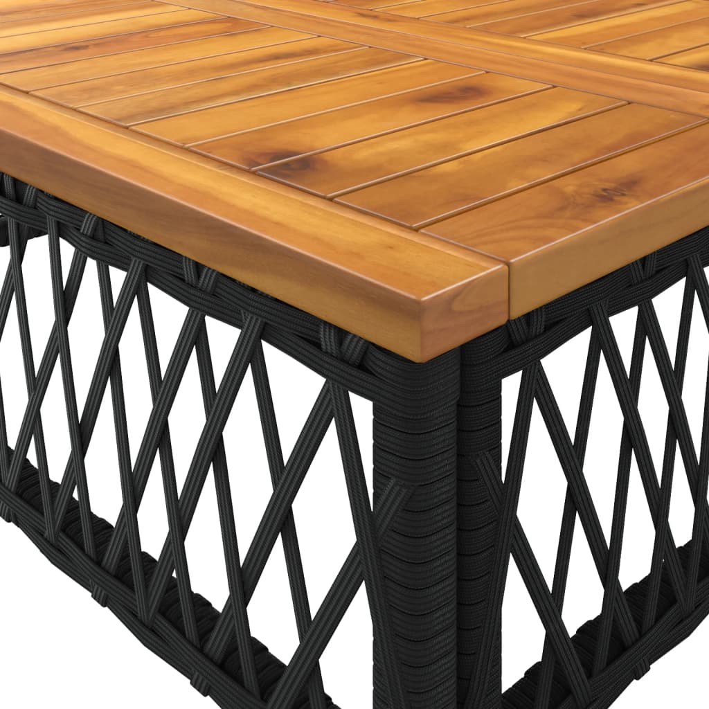 Set Canapele De Grădină Cu Perne, 2 Piese, Negru, Poliratan
