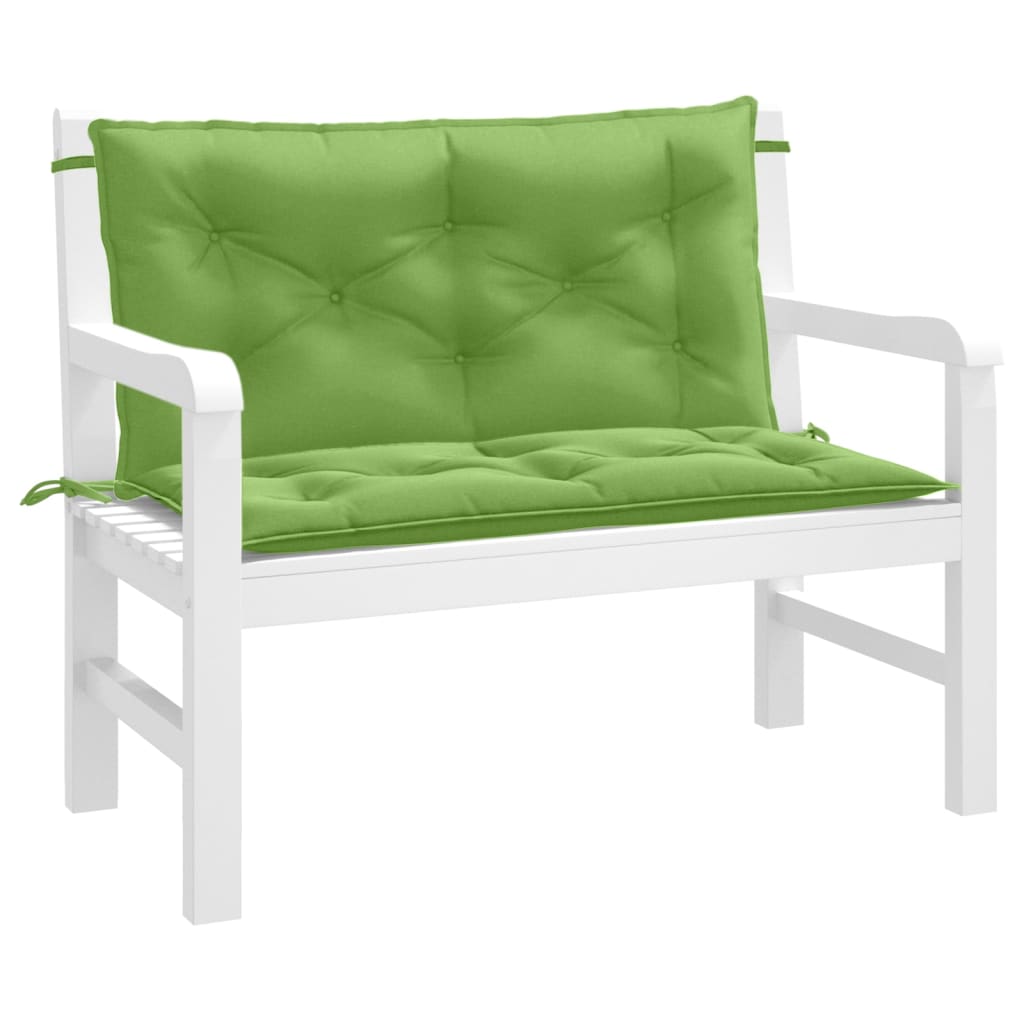 Pernă Bancă De Grădină, 2 Buc. Melanj Verde, Textil